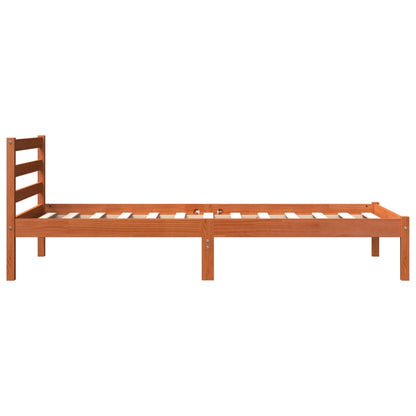 vidaXL Bed Frame without Mattress Wax Brown 90x190 cm Single Solid Wood Pine