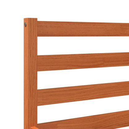 vidaXL Bed Frame without Mattress Wax Brown 120x190 cm Small Double Solid Wood Pine