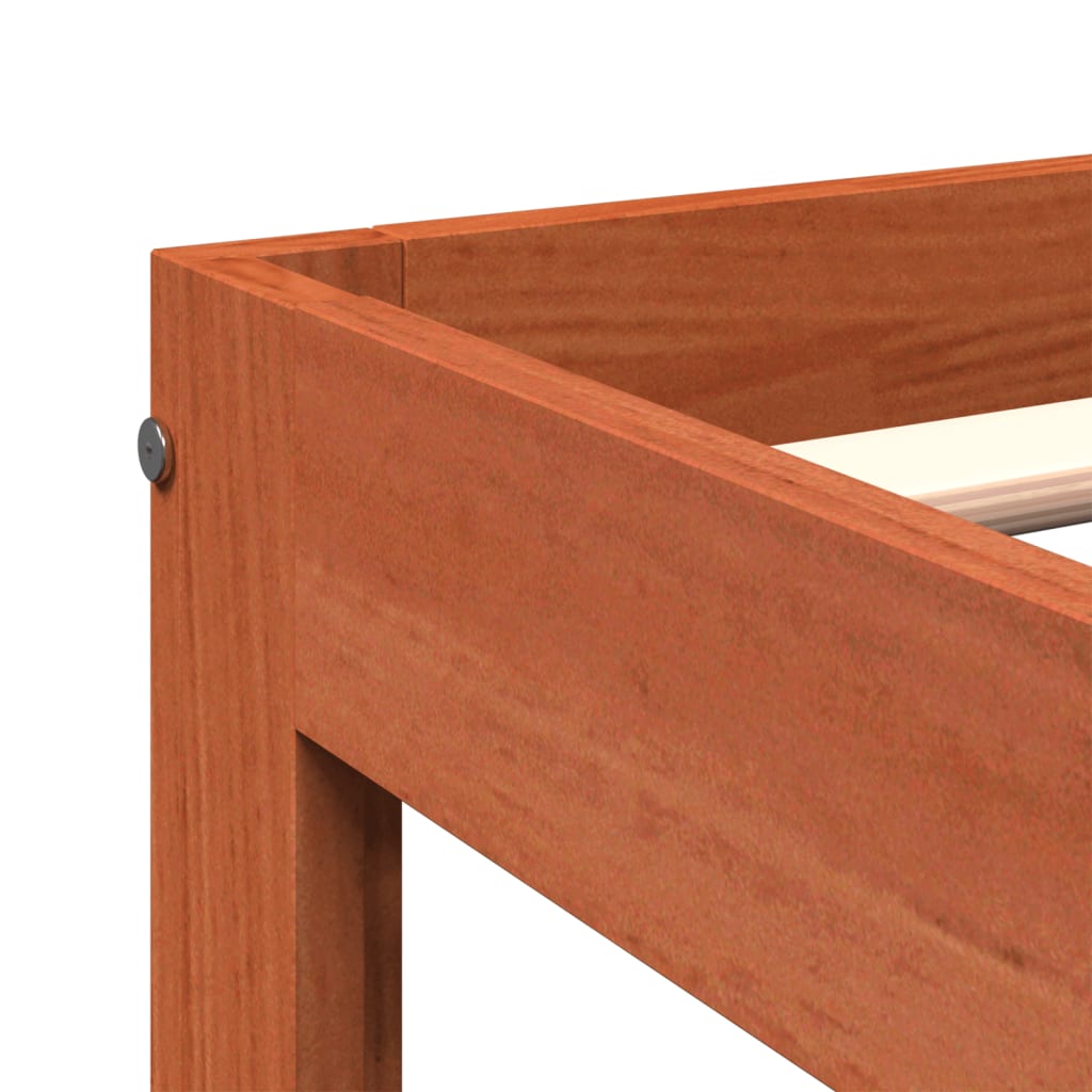 vidaXL Bed Frame without Mattress Wax Brown 90x190 cm Single Solid Wood Pine