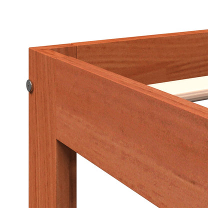 vidaXL Bed Frame without Mattress Wax Brown 90x190 cm Single Solid Wood Pine