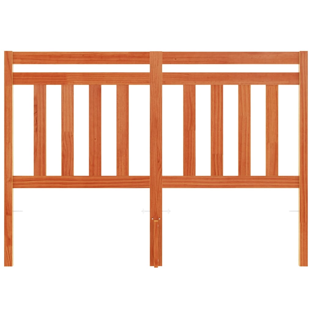 vidaXL Headboard Wax Brown 135 cm Solid Wood Pine