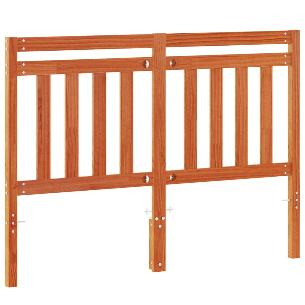 vidaXL Headboard Wax Brown 135 cm Solid Wood Pine