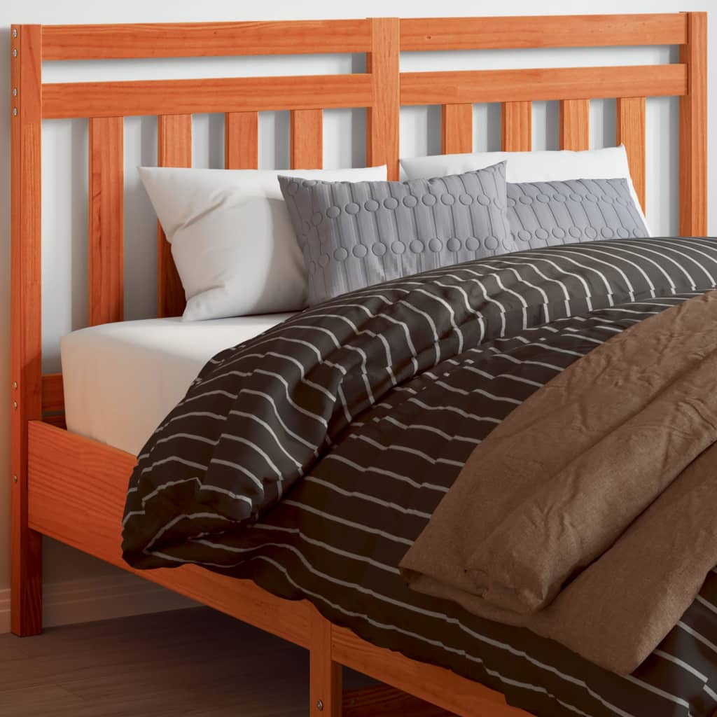 vidaXL Headboard Wax Brown 135 cm Solid Wood Pine