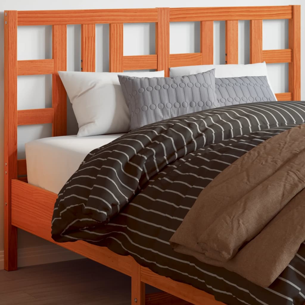 vidaXL Headboard Wax Brown 150 cm Solid Wood Pine