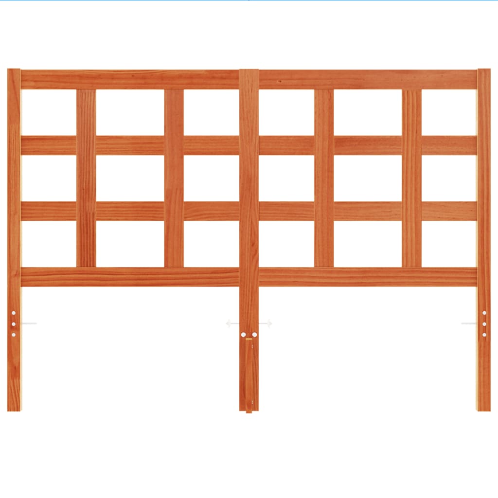 vidaXL Headboard Wax Brown 135 cm Solid Wood Pine