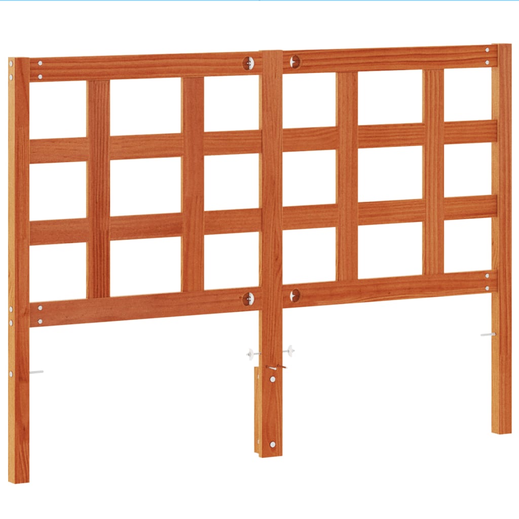 vidaXL Headboard Wax Brown 135 cm Solid Wood Pine