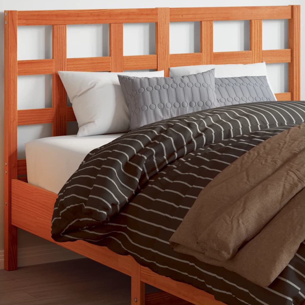 vidaXL Headboard Wax Brown 135 cm Solid Wood Pine