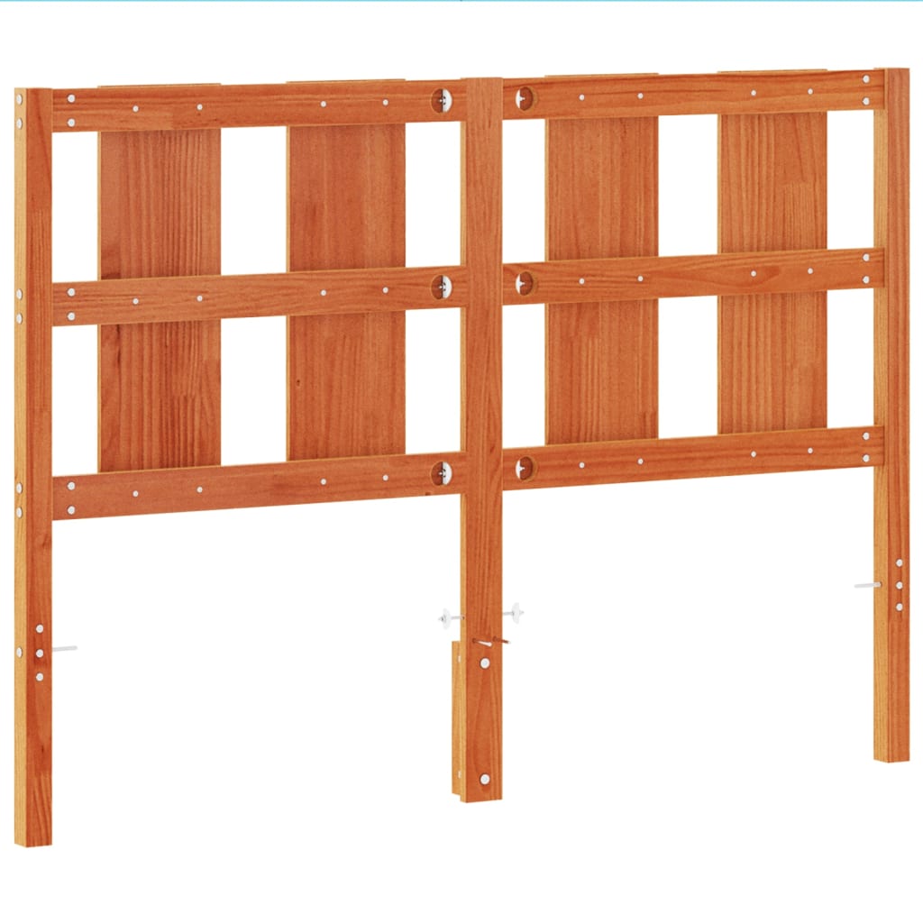 vidaXL Headboard Wax Brown 135 cm Solid Wood Pine