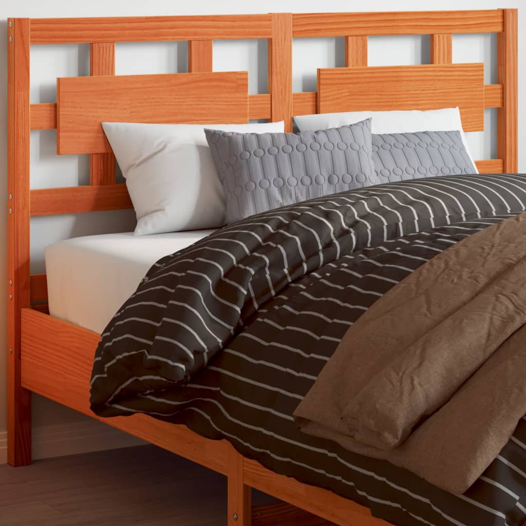 vidaXL Headboard | Wax Brown | Solid Pine Wood | 135 cm | Headboard