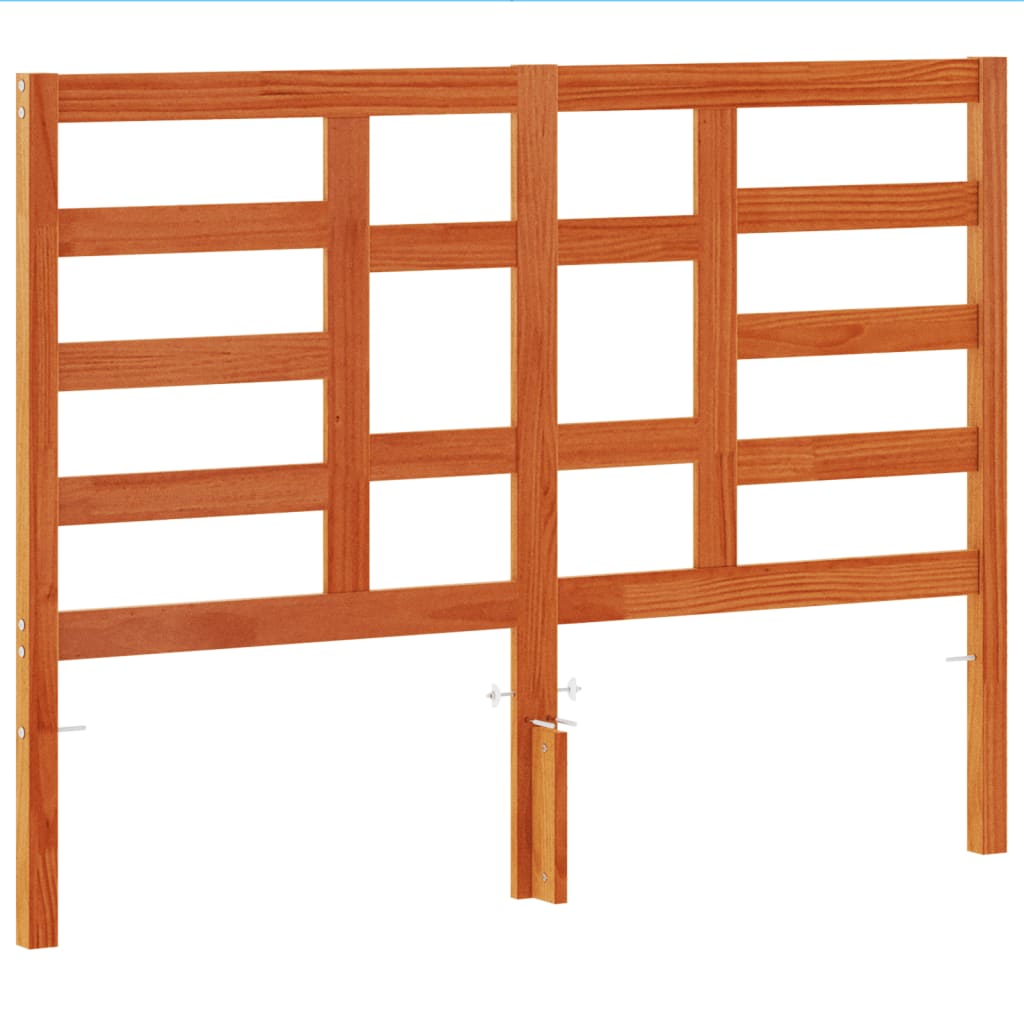 vidaXL Headboard Wax Brown 135 cm Solid Wood Pine