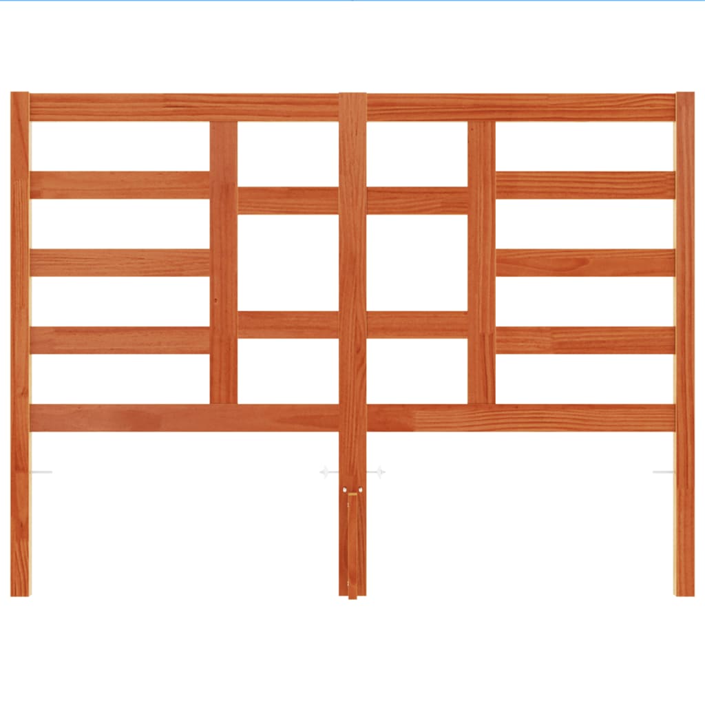 vidaXL Headboard Wax Brown 135 cm Solid Wood Pine