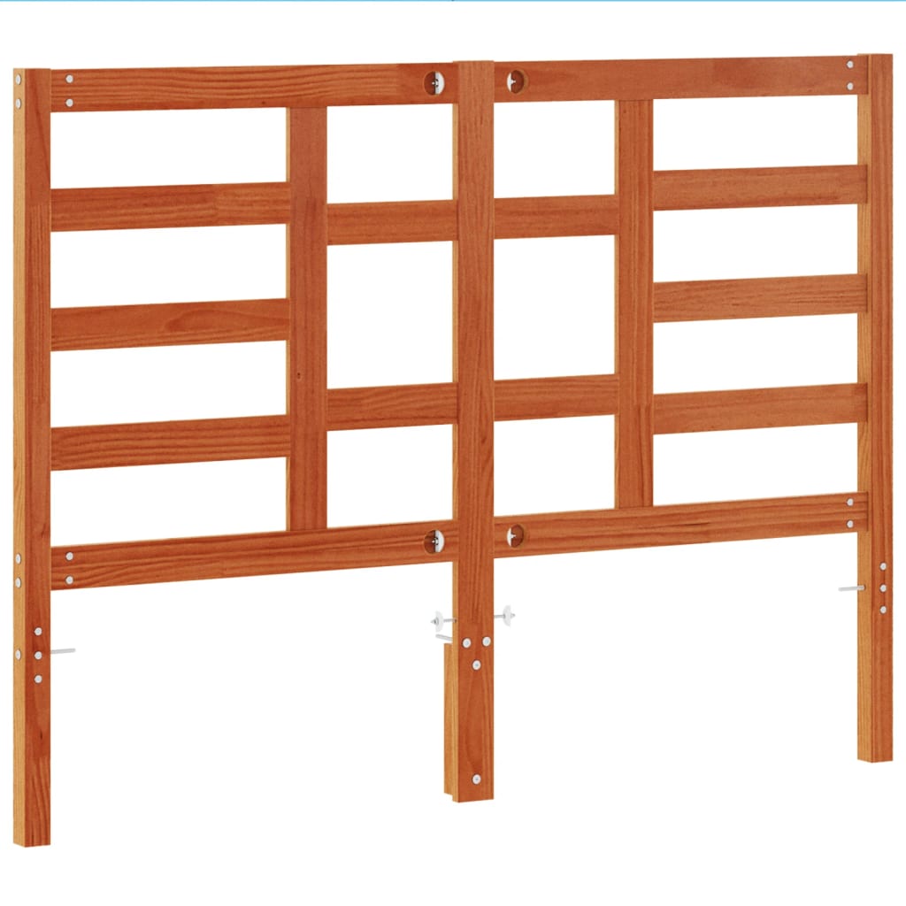 vidaXL Headboard Wax Brown 135 cm Solid Wood Pine
