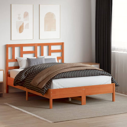 vidaXL Headboard Wax Brown 135 cm Solid Wood Pine