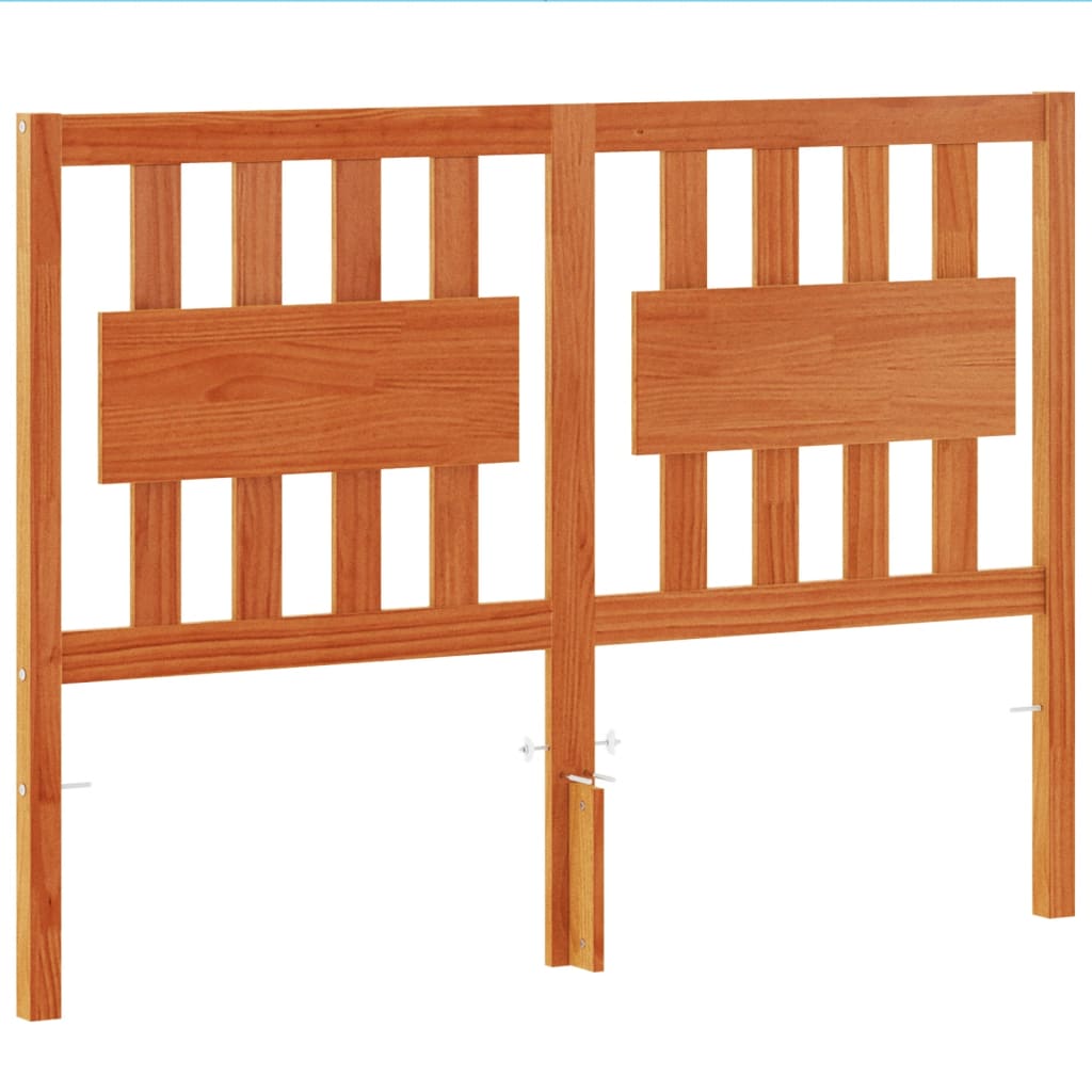vidaXL Headboard Wax Brown 135 cm Solid Wood Pine