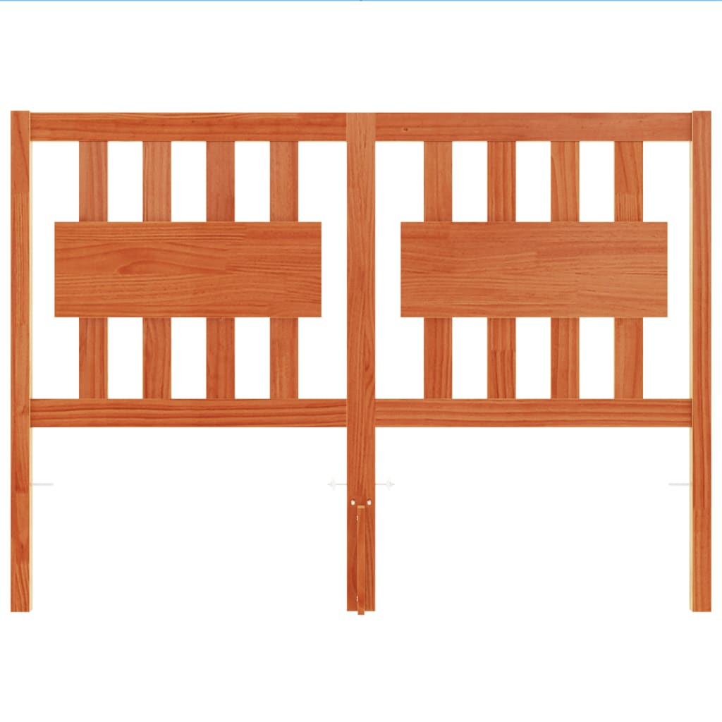 vidaXL Headboard Wax Brown 135 cm Solid Wood Pine