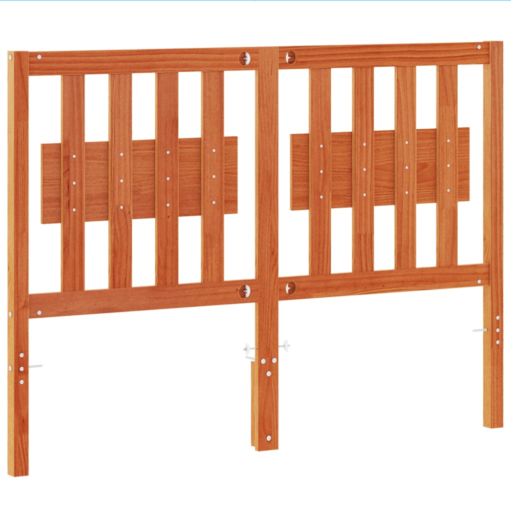 vidaXL Headboard Wax Brown 135 cm Solid Wood Pine