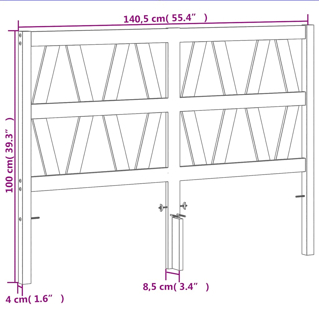 vidaXL Headboard Wax Brown 135 cm Solid Wood Pine