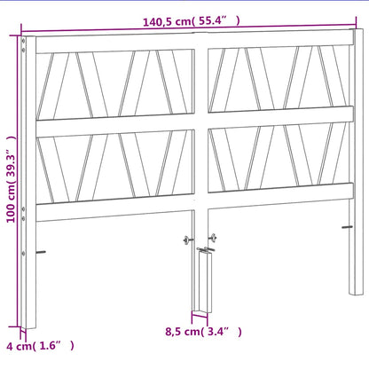 vidaXL Headboard Wax Brown 135 cm Solid Wood Pine