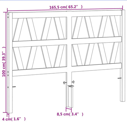 vidaXL Headboard Wax Brown 160 cm Solid Wood Pine