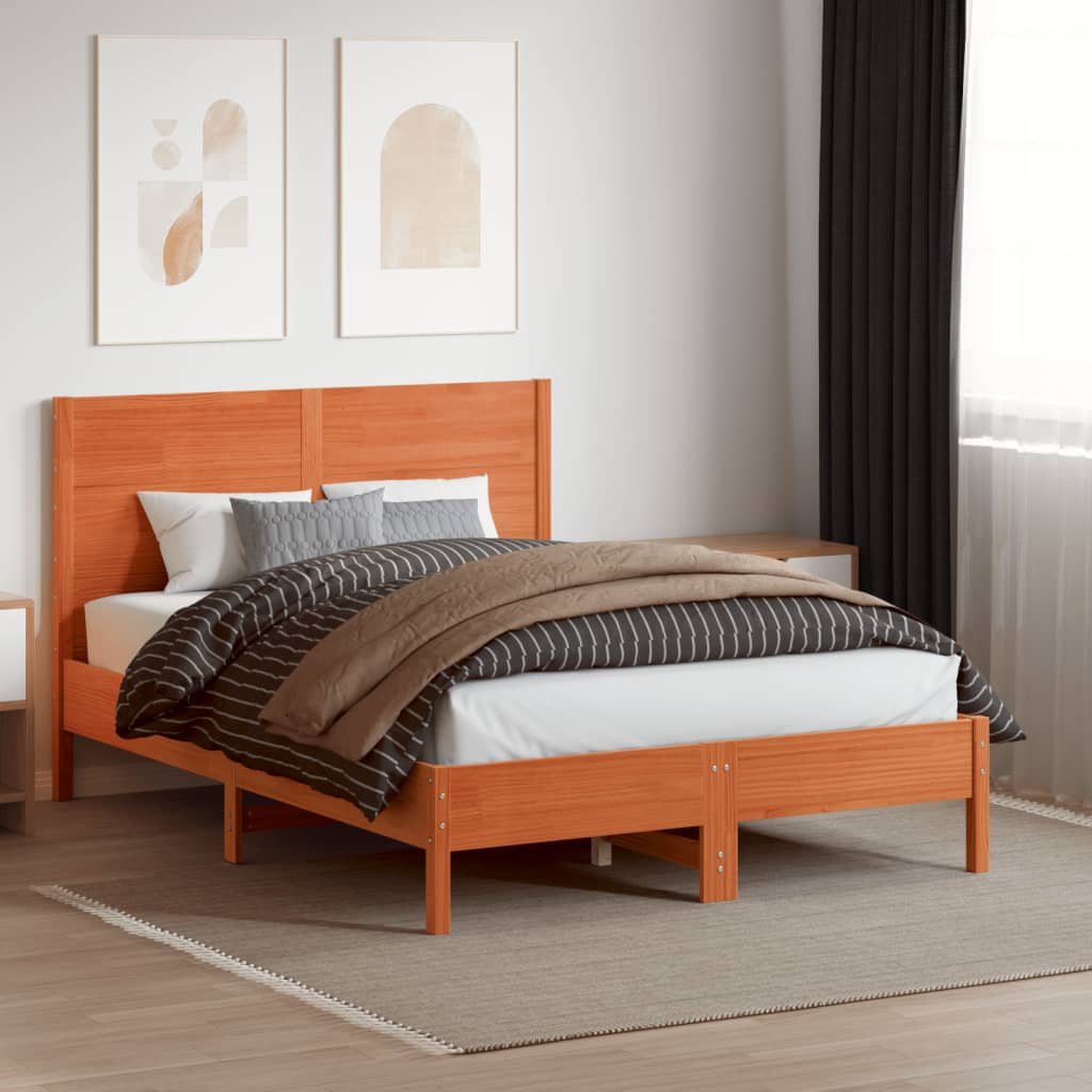 vidaXL Headboard Wax Brown 160 cm Solid Wood Pine