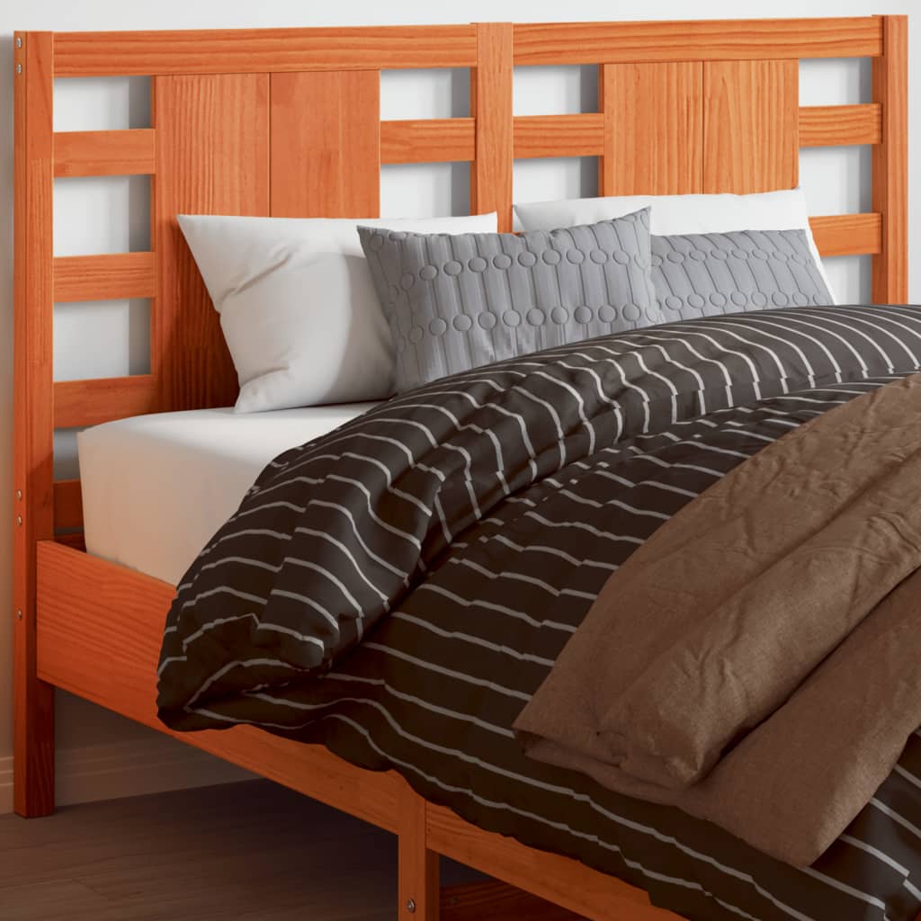 vidaXL Headboard | Wax Brown | Solid Pine Wood | 135 cm | Durable | Headboard