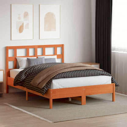 vidaXL Headboard Wax Brown 135 cm Solid Wood Pine