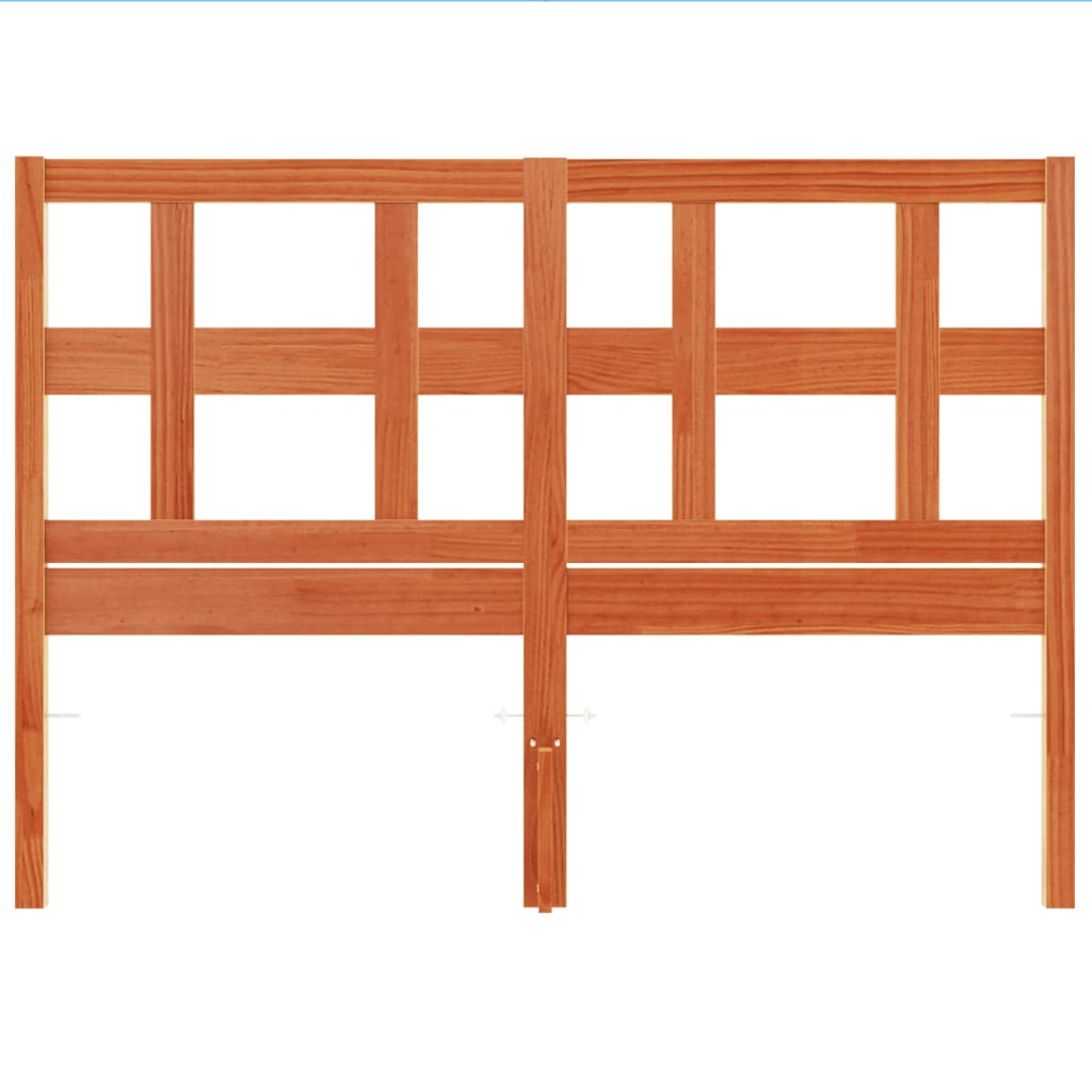 vidaXL Headboard Wax Brown 135 cm Solid Wood Pine