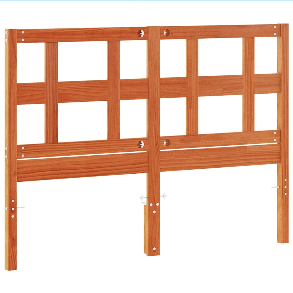 vidaXL Headboard Wax Brown 135 cm Solid Wood Pine