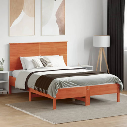 vidaXL Headboard Wax Brown 120 cm Solid Wood Pine