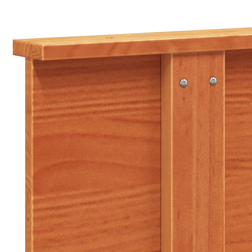 vidaXL Headboard Wax Brown 120 cm Solid Wood Pine