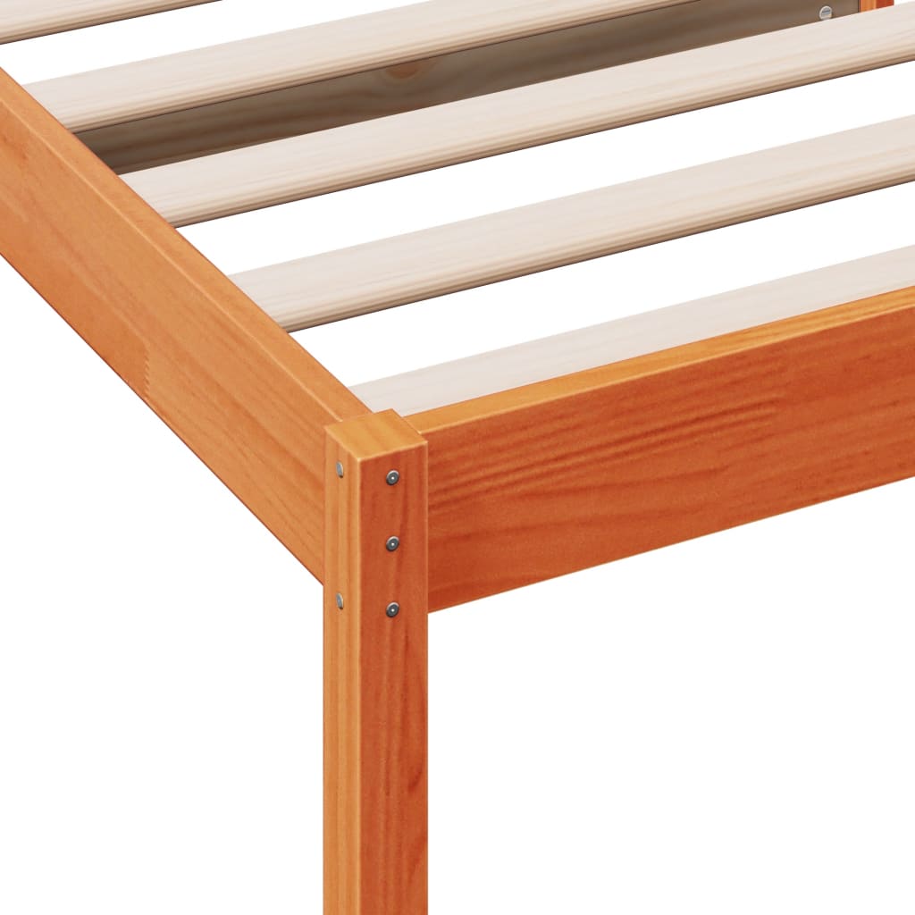 vidaXL Day Bed without Mattress Wax Brown 90x200 cm Solid Wood Pine