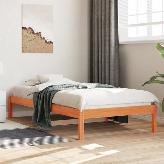 vidaXL Day Bed | Wax brown | Solid pine wood | Single