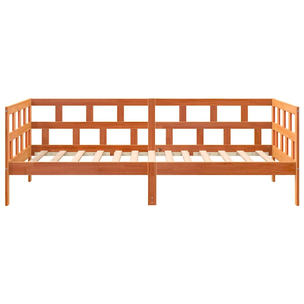 vidaXL Day Bed without Mattress Wax Brown 90x200 cm Solid Wood Pine