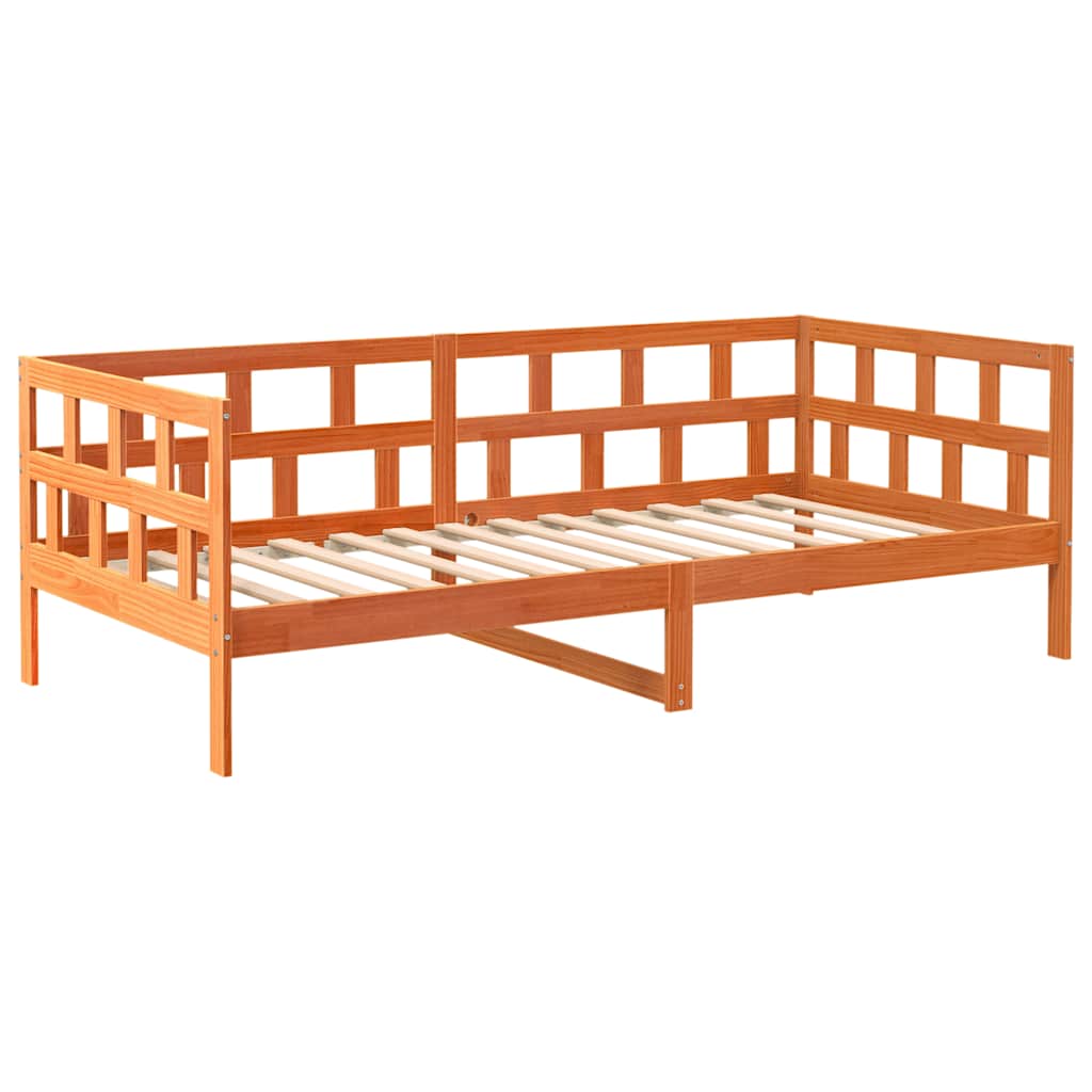 vidaXL Day Bed without Mattress Wax Brown 80x200 cm Solid Wood Pine