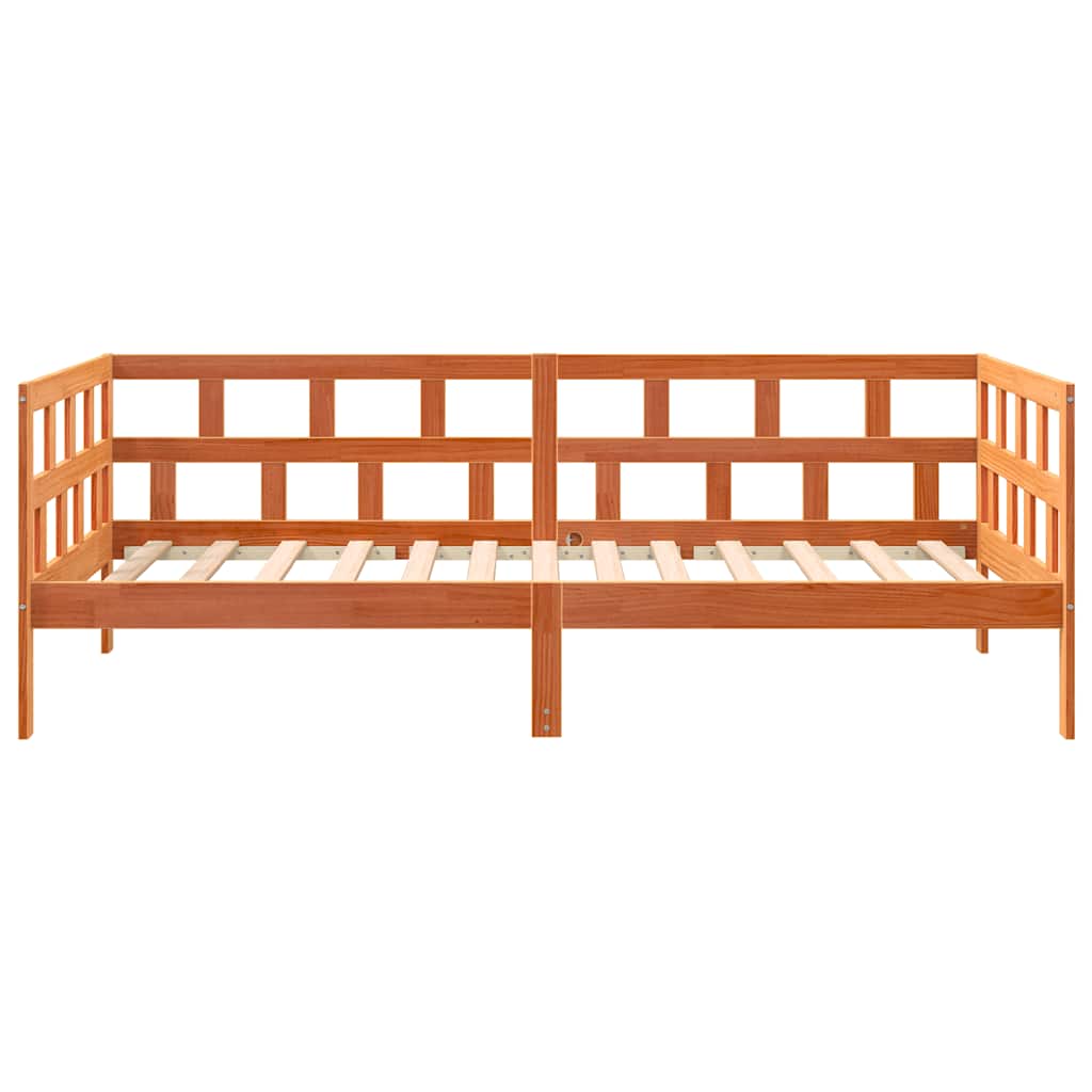 vidaXL Day Bed without Mattress Wax Brown 80x200 cm Solid Wood Pine