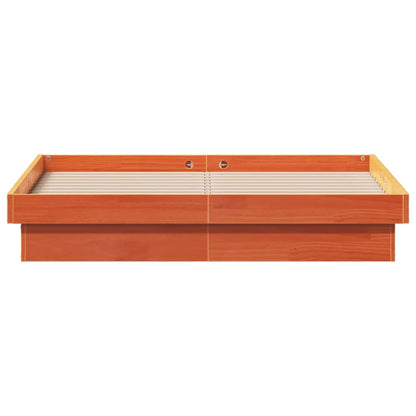 vidaXL Bed Frame | Wax brown | Solid pine wood, Plywood | Small Double