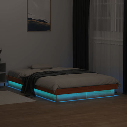 vidaXL Bed Frame | Wax brown | Solid pine wood, Plywood | Small Double