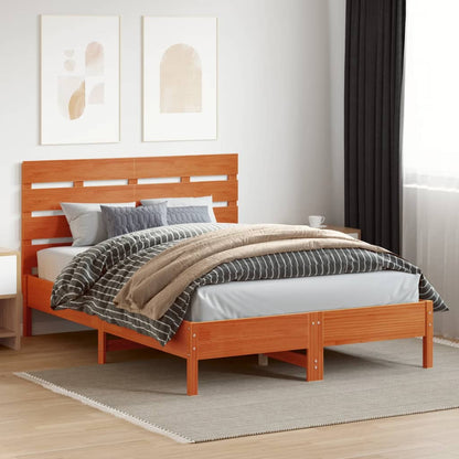 vidaXL Headboard Wax Brown 150 cm Solid Wood Pine