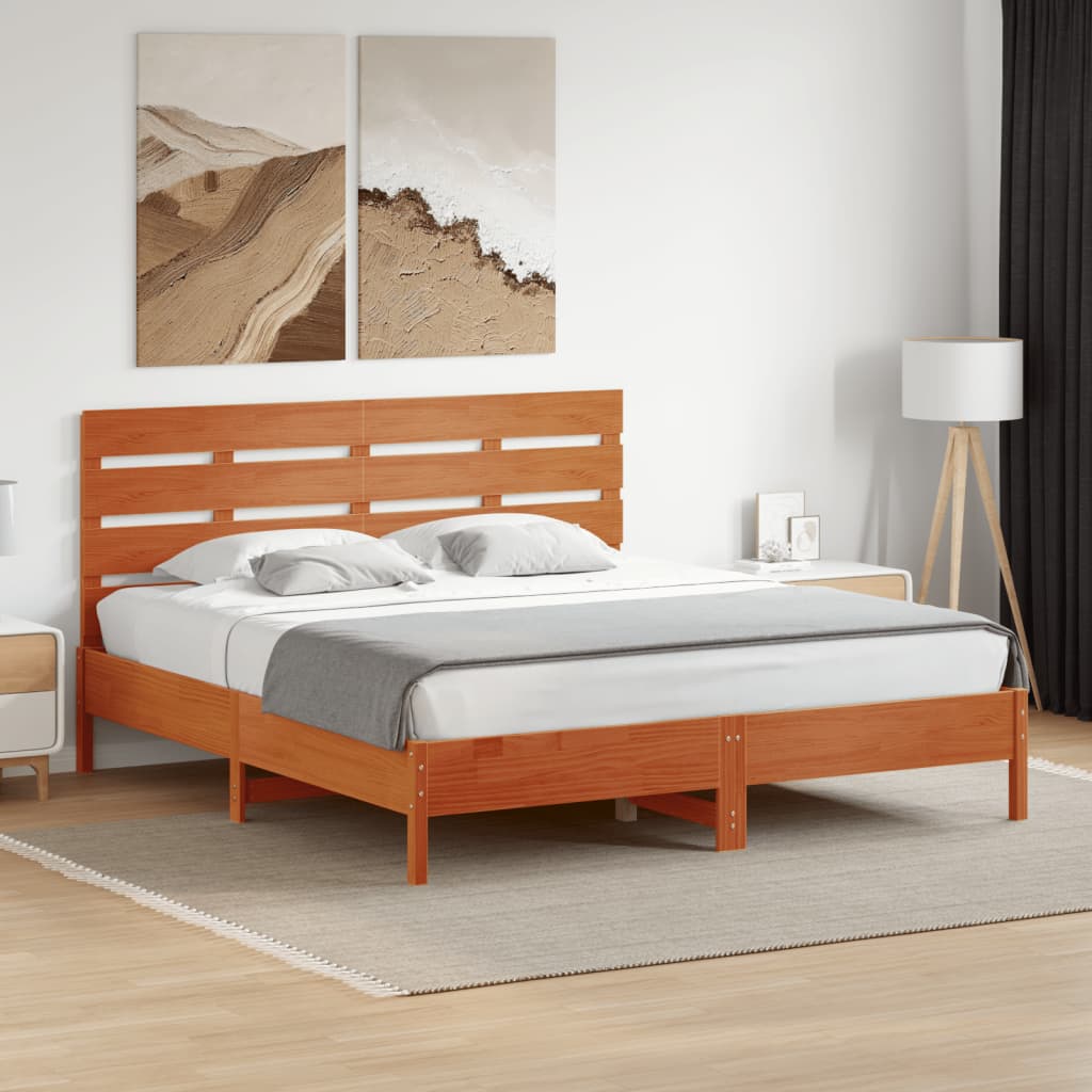 vidaXL Headboard Wax Brown 180 cm Solid Wood Pine