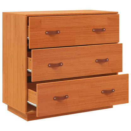 vidaXL Sideboard Wax Brown 80x40x75 cm Solid Wood Pine