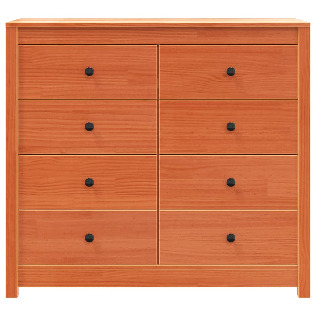vidaXL Side Cabinet Wax Brown 100x40x90 cm Solid Wood Pine