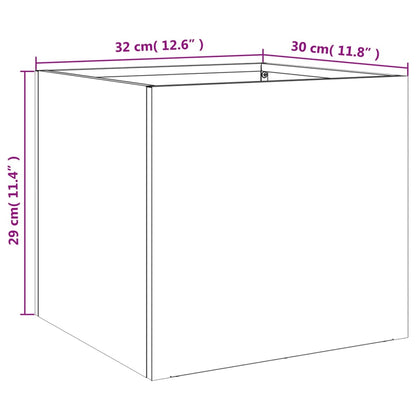 vidaXL Planter Black 32x30x29 cm Steel