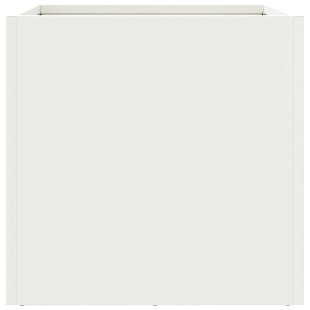 vidaXL Planter White 32x30x29 cm Steel