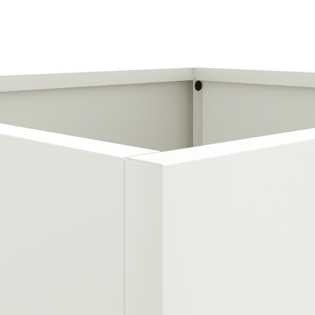 vidaXL Planter White 32x30x29 cm Steel