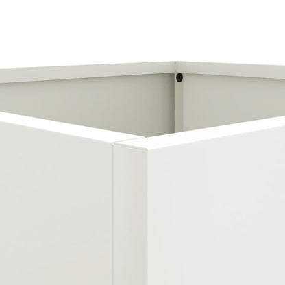 vidaXL Planter White 32x30x29 cm Steel