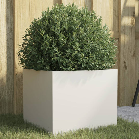 vidaXL Planter White 32x30x29 cm Steel