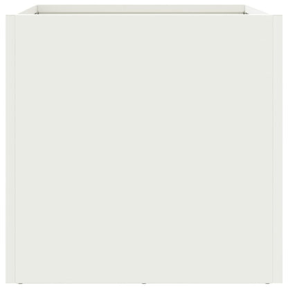 vidaXL Planters 2 pcs White 32x30x29 cm Steel