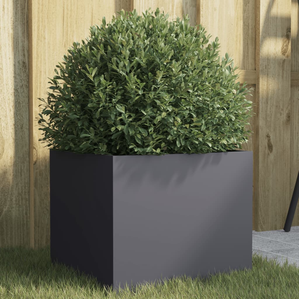vidaXL Planter Anthracite 32x30x29 cm Steel