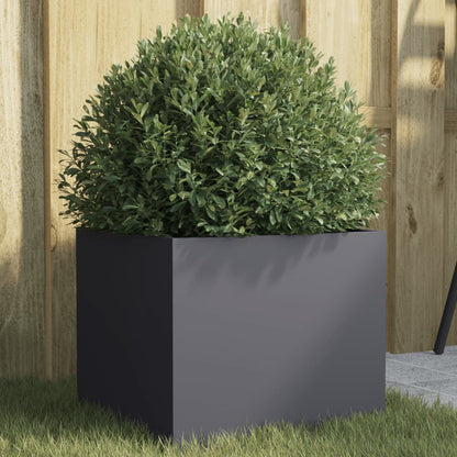 vidaXL Planter Anthracite 32x30x29 cm Steel