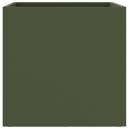 vidaXL Planter Olive Green 32x30x29 cm Steel